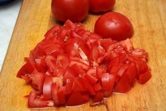 Рагу со стручковой фасолью: помидоры