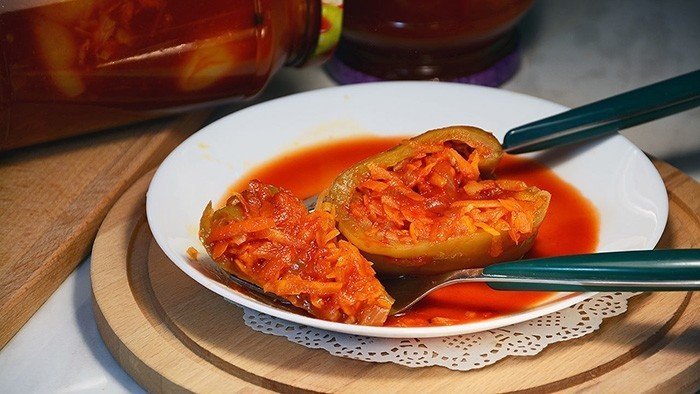 Перец фаршированный овощами по-болгарски