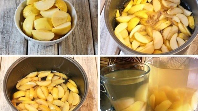 Как варить компот из яблок на зиму на 3 литровую банку