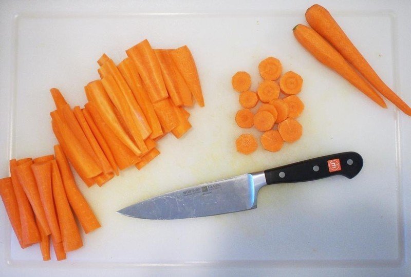 Форма нарезки моркови брусочки